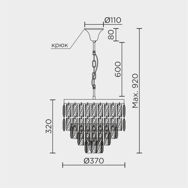Подвесная люстра MODELUX ML.844.6 CR