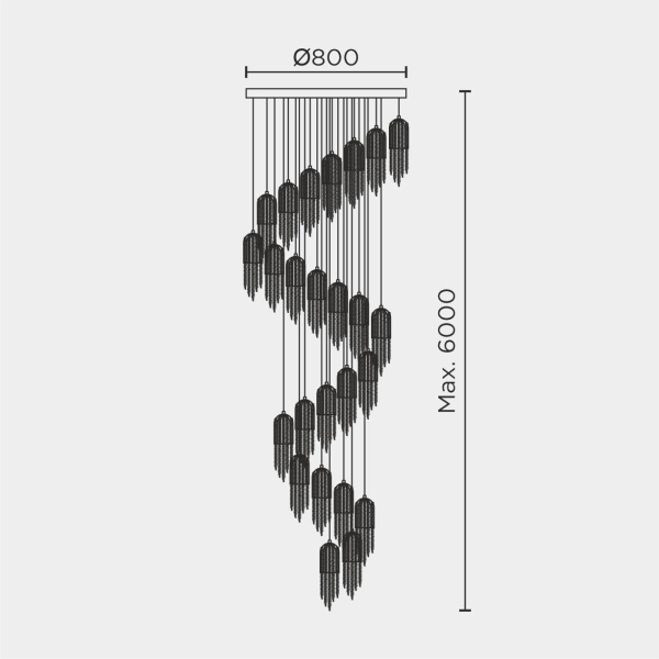 Подвесная люстра MODELUX ML.6688.25 GD