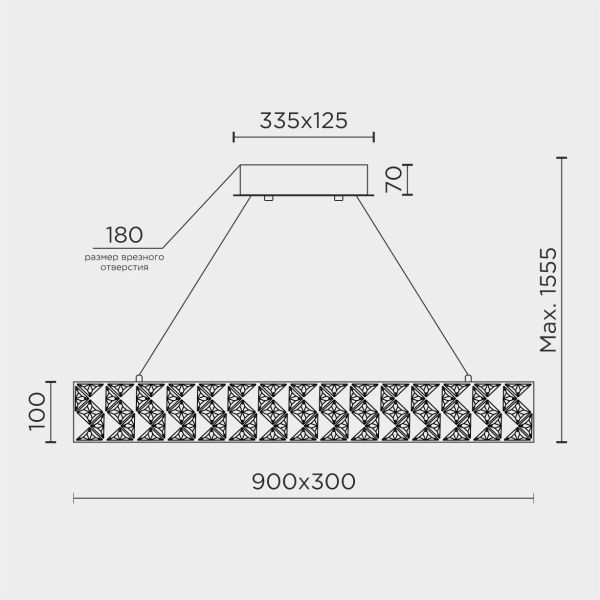 Подвесная люстра MODELUX ML.335.900.300 GD
