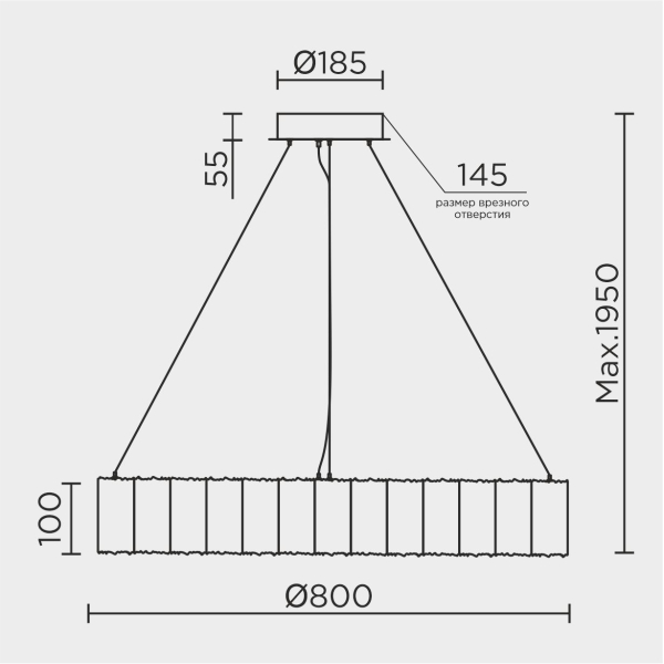 Подвесная люстра MODELUX ML.9361.800 GD