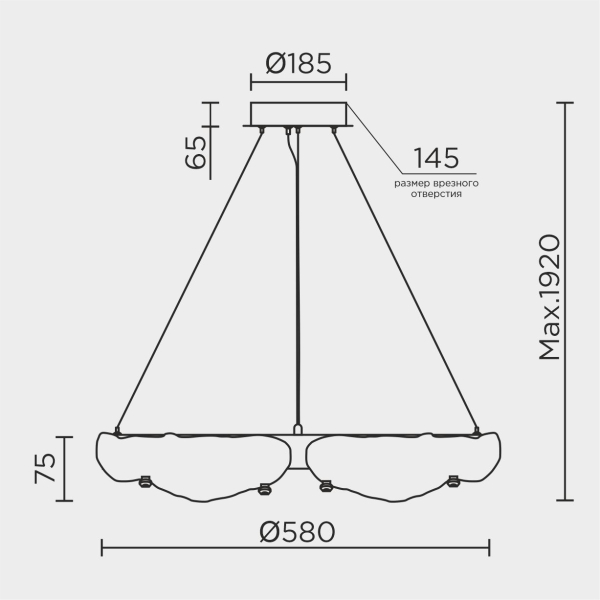 Подвесная люстра MODELUX ML.9366.600 GD