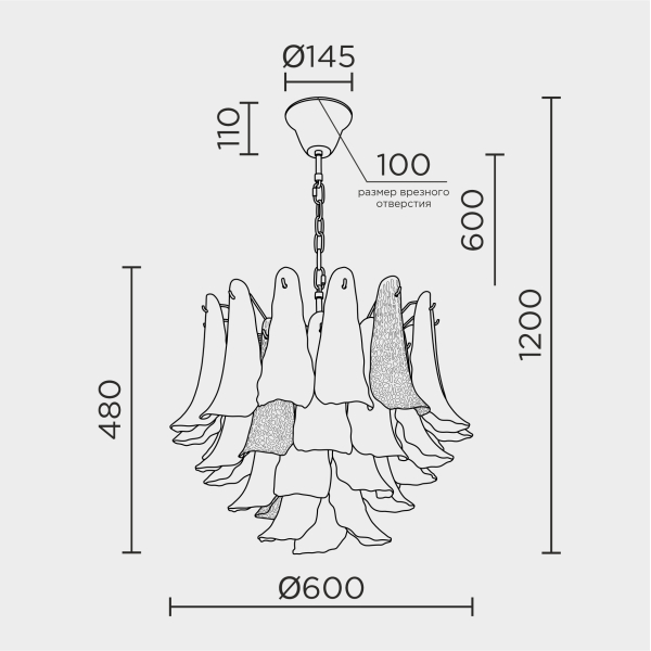 Подвесная люстра MODELUX premium ML.6777.10P GD