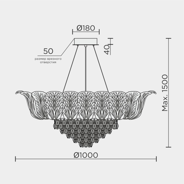 Подвесная люстра MODELUX premium ML.6550.25P