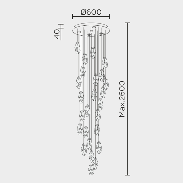 Подвесная люстра MODESTYLE MS.89140.25 GD