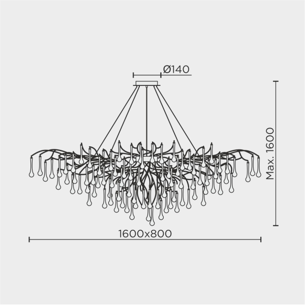 Подвесная люстра MODESTYLE MS.2105.1600 GD