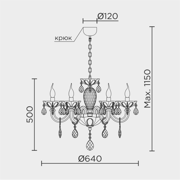 Подвесная люстра MODELUX premium ML.7148.6P