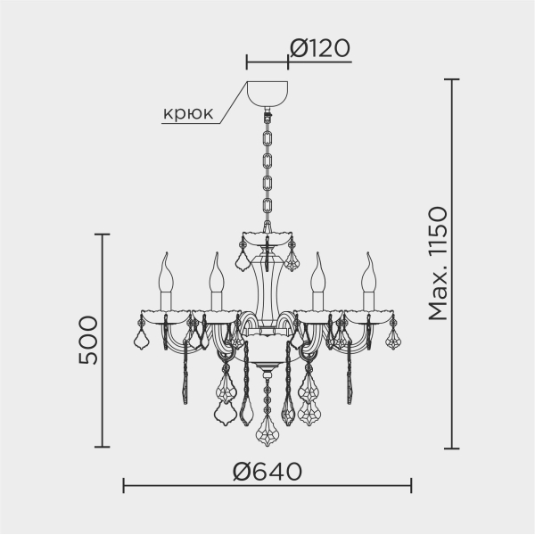 Подвесная люстра MODELUX premium ML.7151.6P