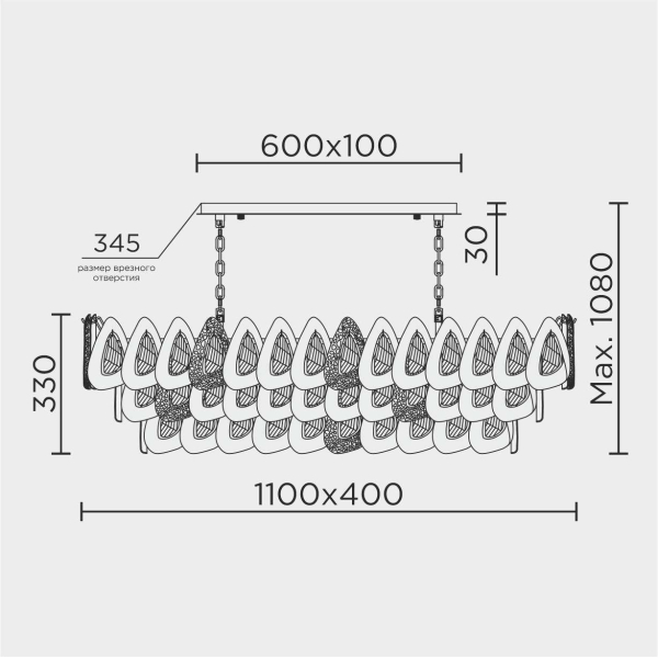 Подвесная люстра MODELUX ML.6775.1125 GD