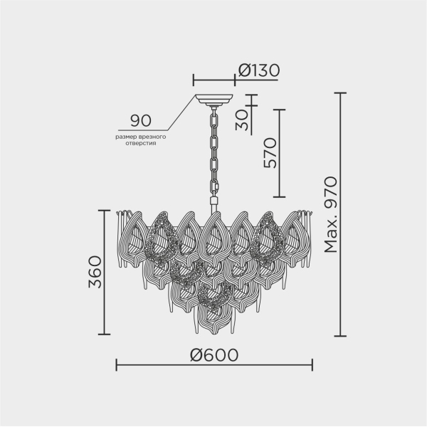 Подвесная люстра MODELUX ML.6197.600 GD