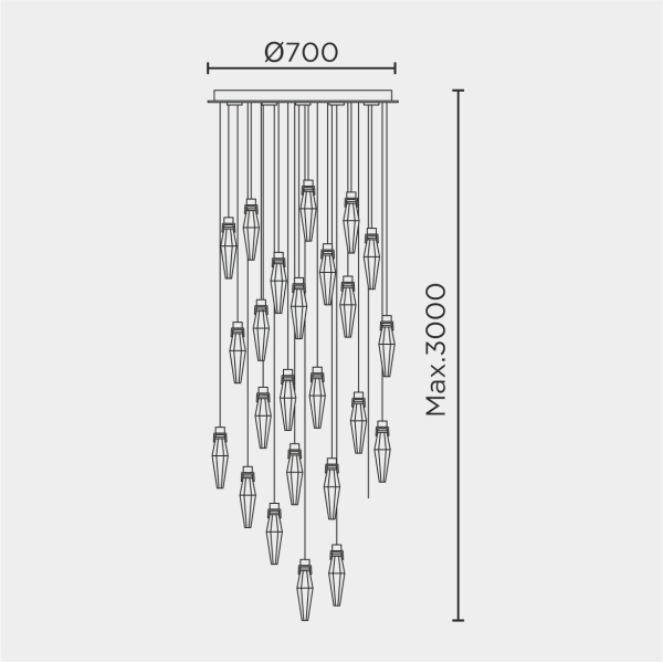 Подвесная люстра MODELUX ML.89180.25 BS