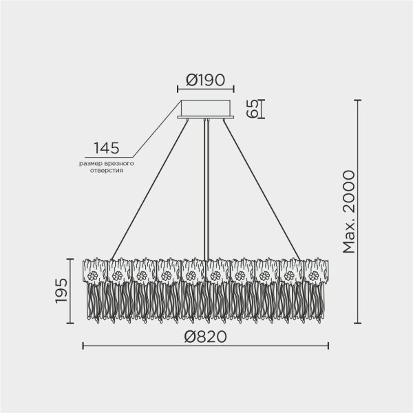 Подвесная люстра MODELUX ML.6028.800 GD