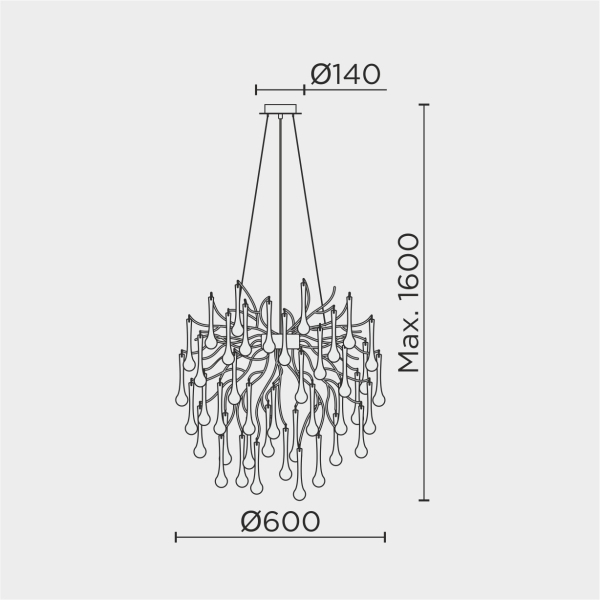 Подвесная люстра MODESTYLE MS.2105.600 GD