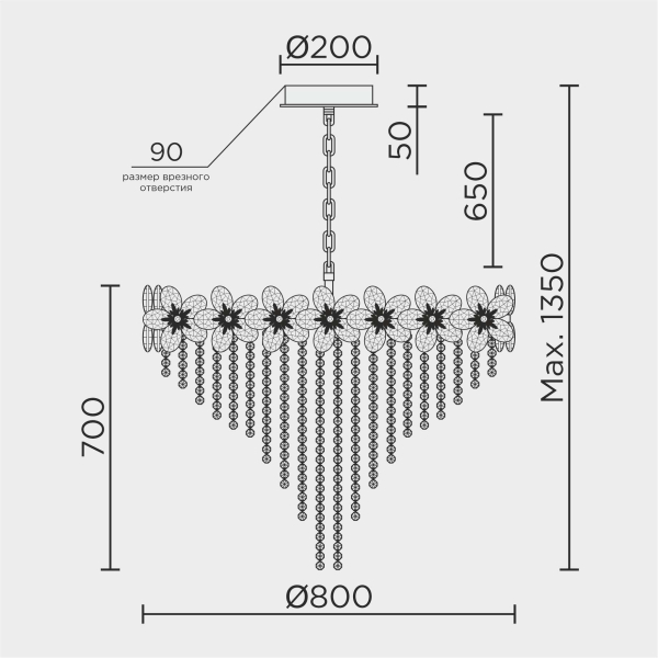 Подвесная люстра MODELUX ML.9521.800 GD