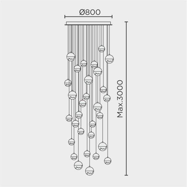 Подвесная люстра MODELUX ML.2408.30 BK