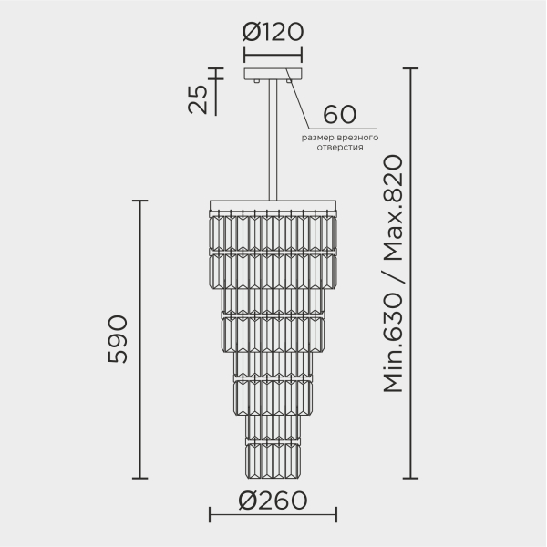 Подвесная люстра MODELUX ML.854.4 BS