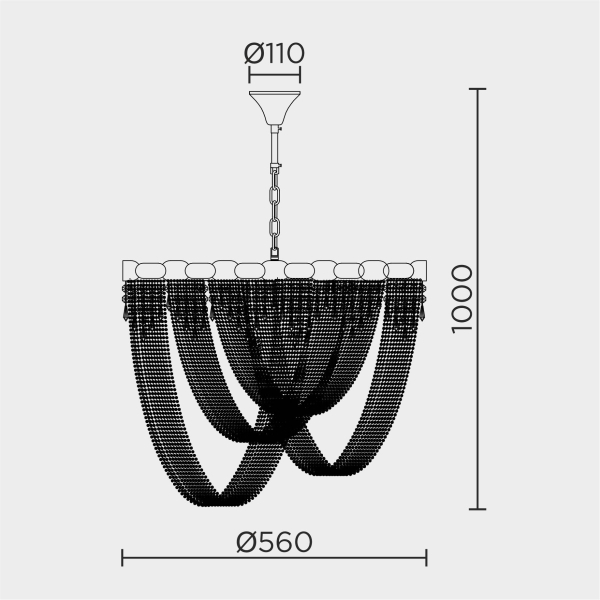 Подвесная люстра MODELUX ML.316.9 BS