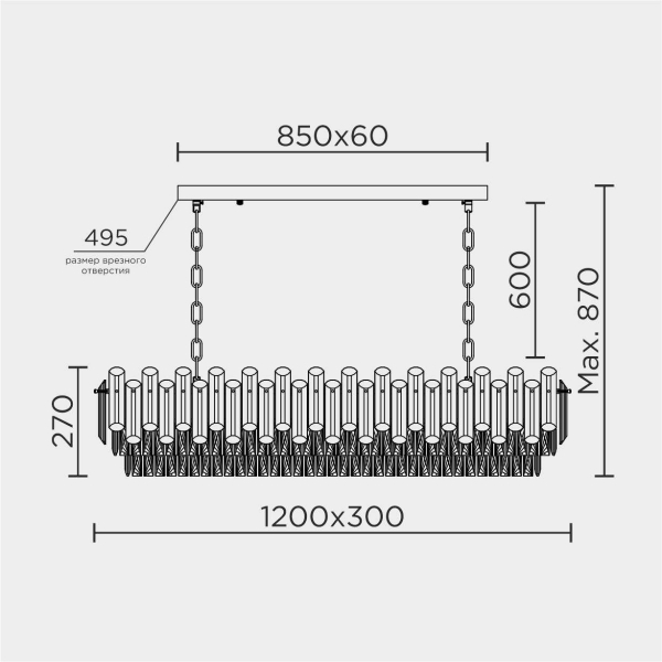 Подвесная люстра MODELUX ML.9006.1200 GD-SM