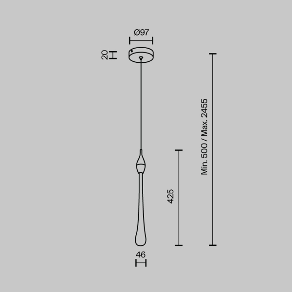 Подвесной светильник MODESTYLE MS.88920.1 CH
