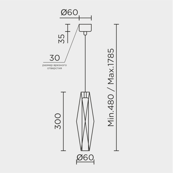 Подвесной светильник MODELUX ML.88950.1 CL