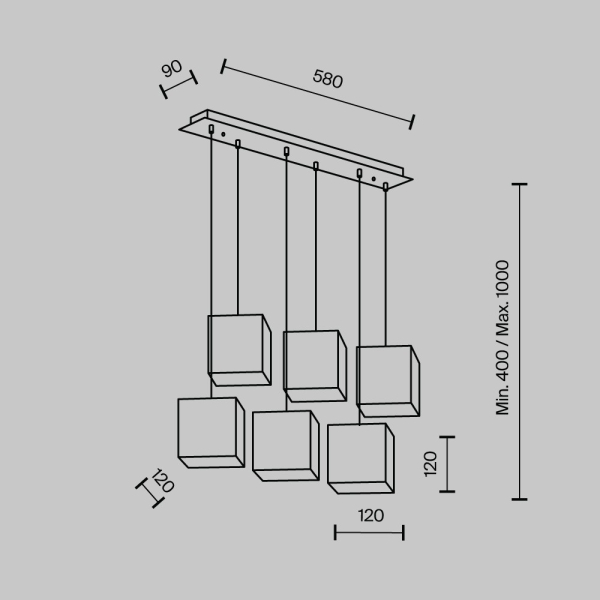 Подвесной светильник MODESTYLE MS.161.760 BS