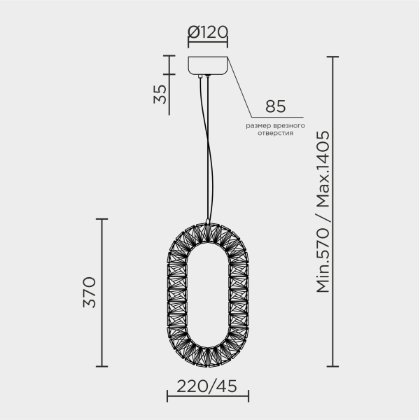 Подвесной светильник MODELUX ML.9040.370 CR