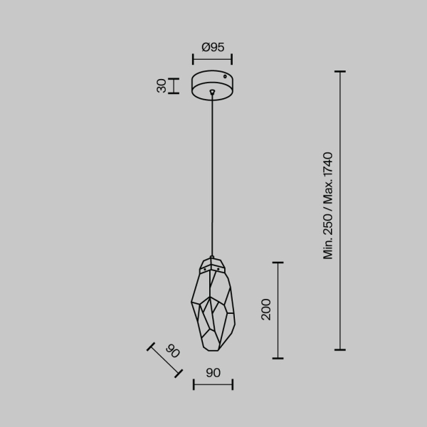 Подвесной светильник MODESTYLE MS.89131.1 CR