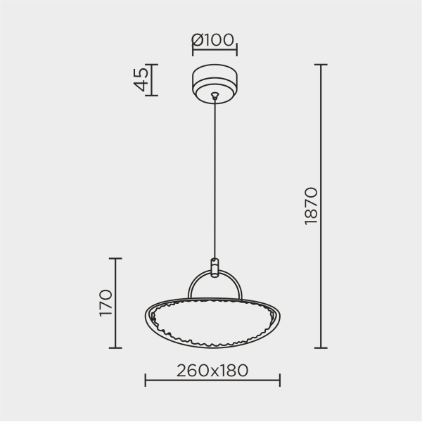 Подвесной светильник MODESTYLE MS.2326.1 BK