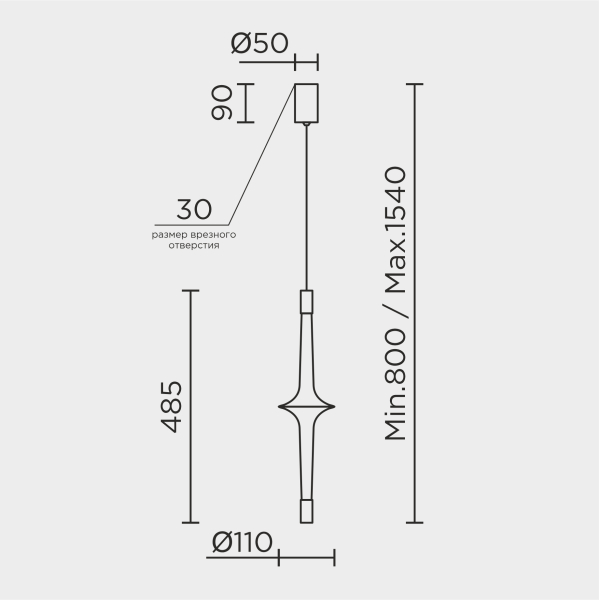 Подвесной светильник MODELUX ML.2550.1 CR