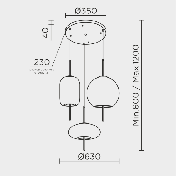 Подвесной светильник MODELUX ML.375.630