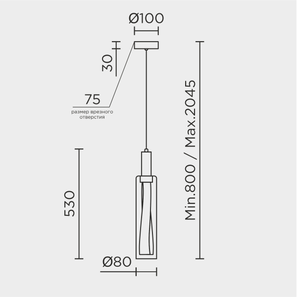 Подвесной светильник MODELUX ML.88930.1 BS