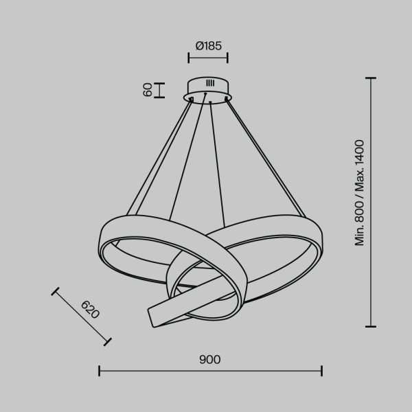 Подвесной светильник MODESTYLE MS.9030.900 BS