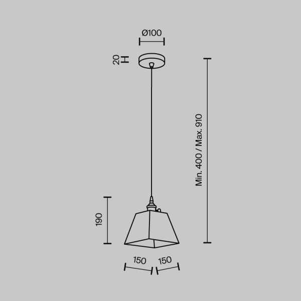 Подвесной светильник MODESTYLE MS.153.150 BS
