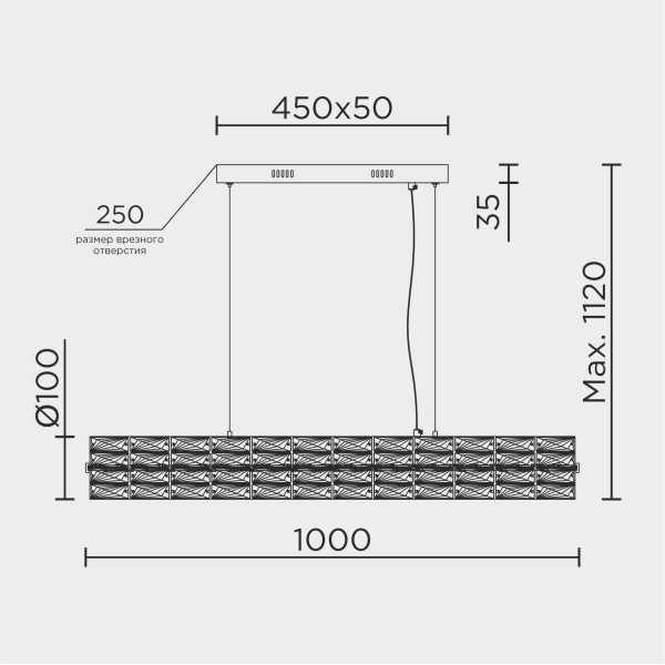 Подвесной светильник MODELUX ML.340.1000 CR
