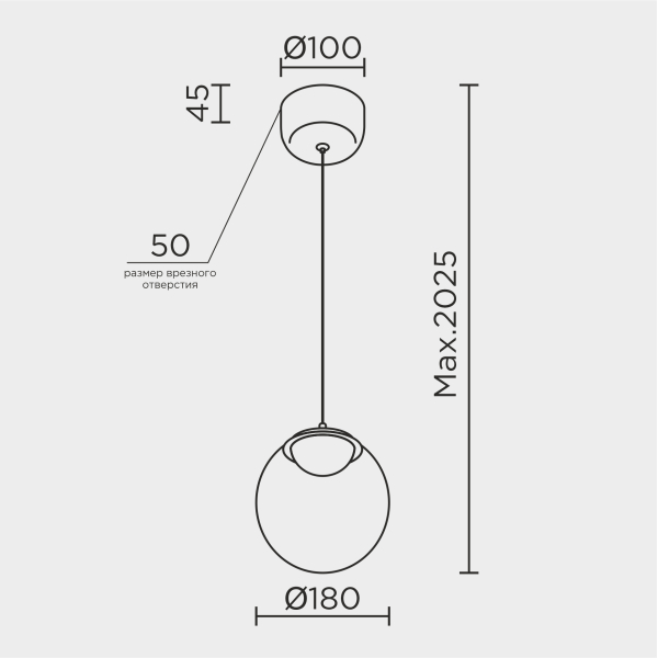 Подвесной светильник MODELUX ML.2338.180 BK-BK