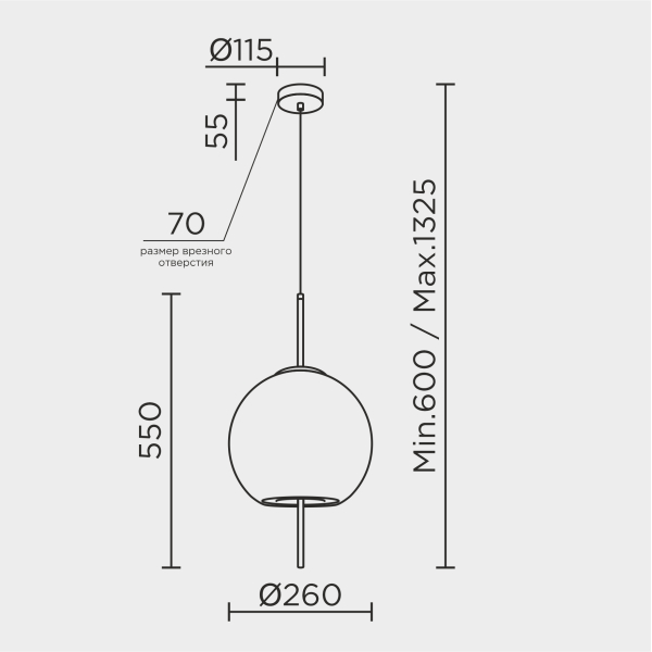 Подвесной светильник MODELUX ML.375.300