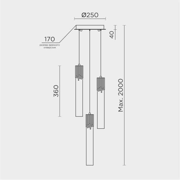 Подвесной светильник MODELUX ML.88992.3 CR