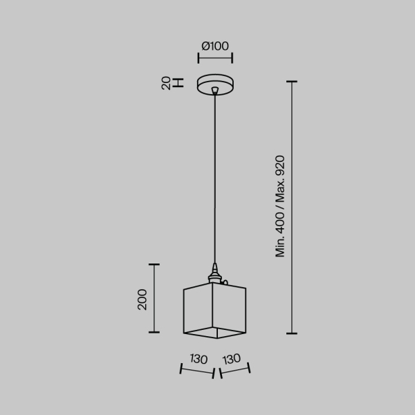 Подвесной светильник MODESTYLE MS.152.130 BS