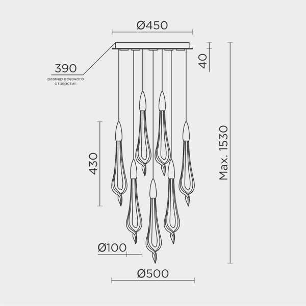 Подвесной светильник MODELUX ML.89181.7 BS