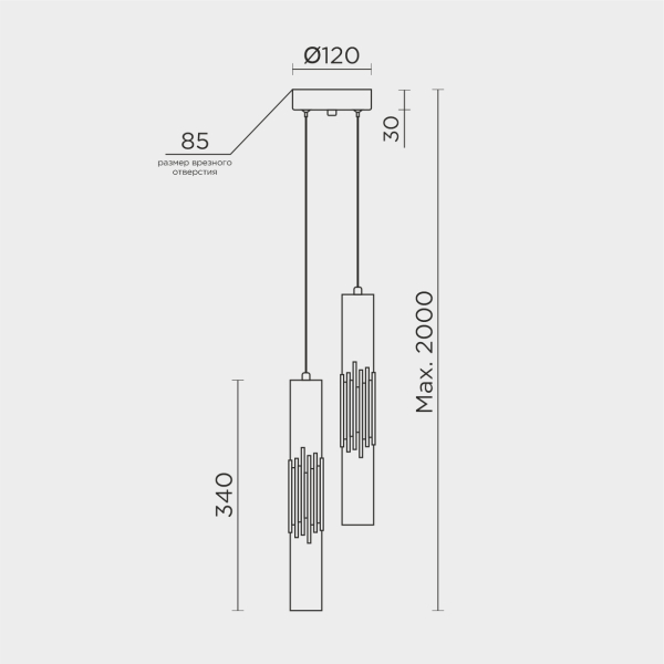 Подвесной светильник MODELUX ML.88987.2 CR