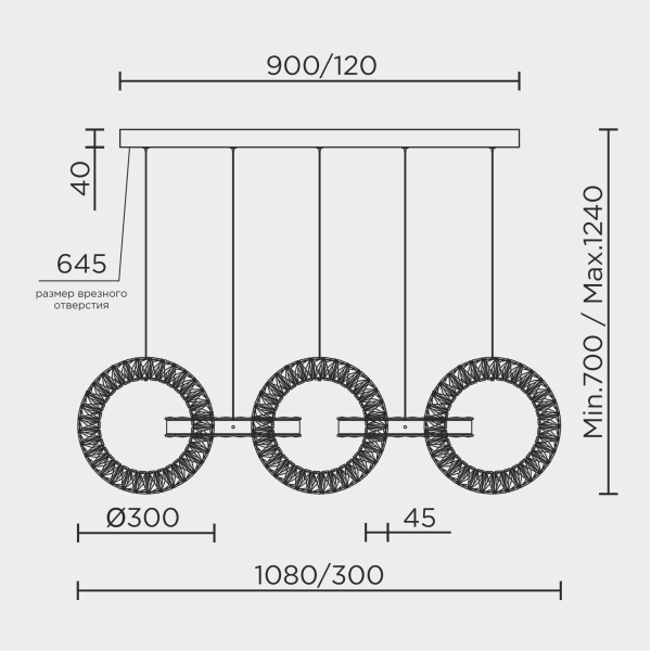 Подвесной светильник MODELUX ML.9041.1080 CR