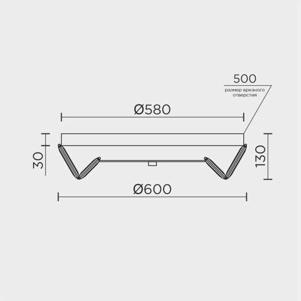Потолочный cветильник LED4U L1190-600 GD