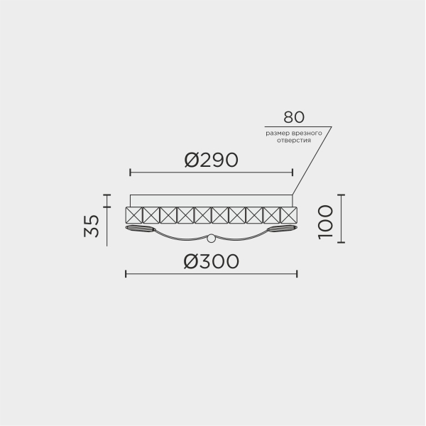 Потолочный светильник LED4U L1146-300 CR