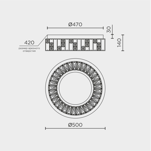Потолочный светильник MODELUX ML.2400.500 GD