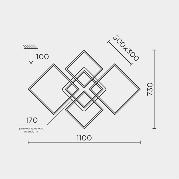 Потолочный cветильник LED4U L11041-5 BK