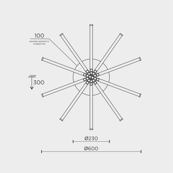 Потолочный светильник MODELIGHT MDL.9371.600CL WH
