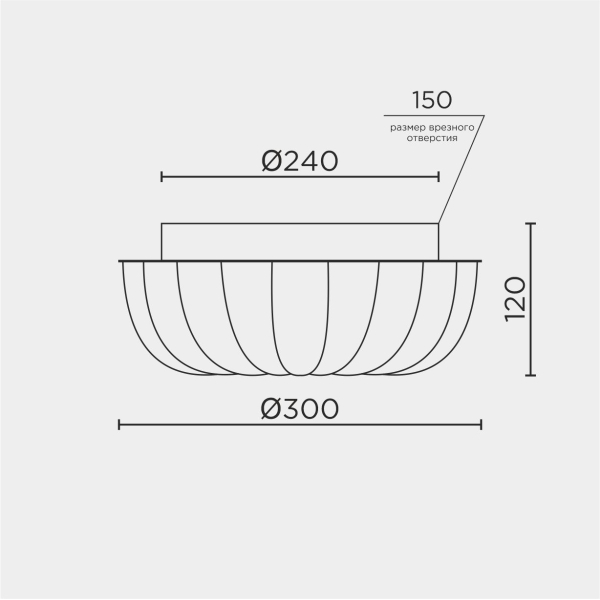 Потолочный cветильник LED4U L1115-300 CR
