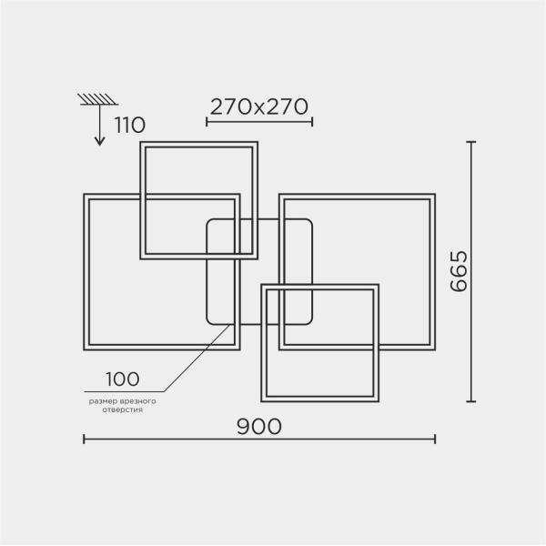 Потолочный cветильник LED4U L11060-4 BK