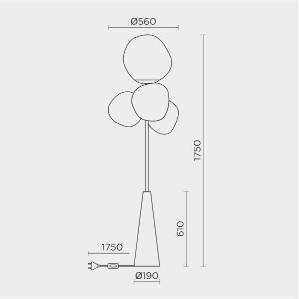 Напольный светильник MODESTYLE MS.500.04FL